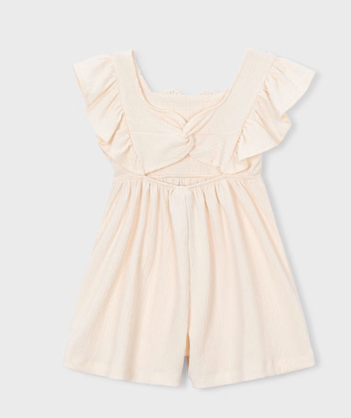 Cream Crochet Romper | 3888