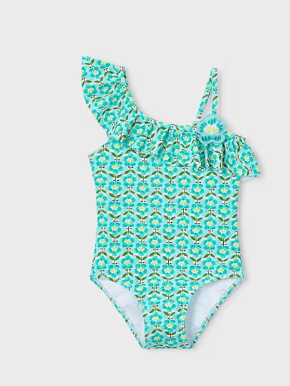 Asymmetric Ruffle Swimsuit | 3737