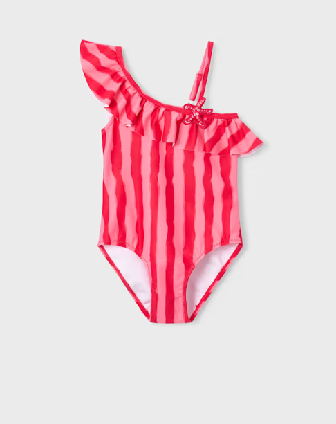 Asymmetric Ruffle Swimsuit | 3737
