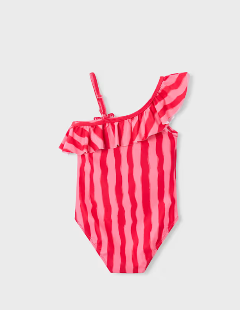 Asymmetric Ruffle Swimsuit | 3737