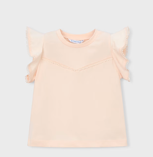 Salmon Ruffle TShirt | 3008