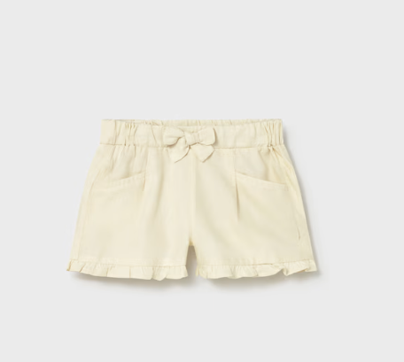 Cream Ruffle Shorts | 1203