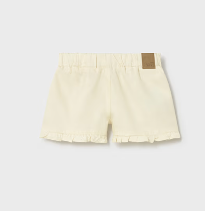 Cream Ruffle Shorts | 1203