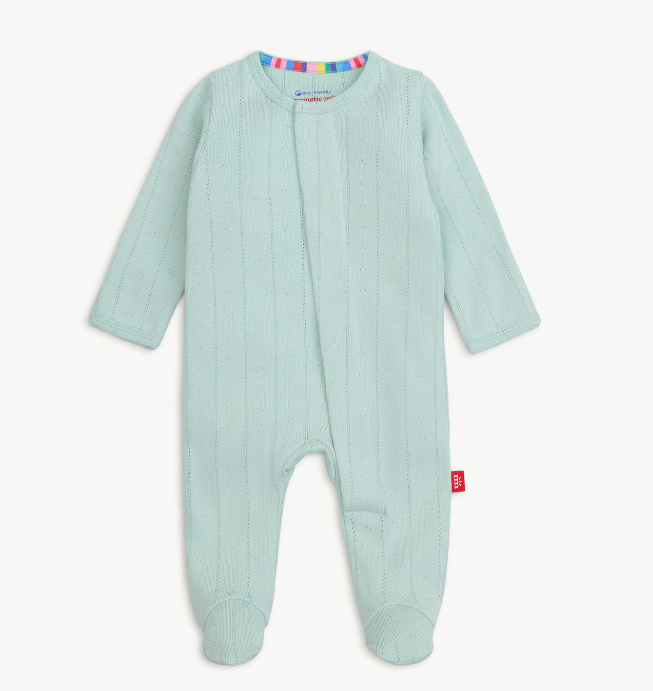 Love Lines Seagrass Pointelle Footie