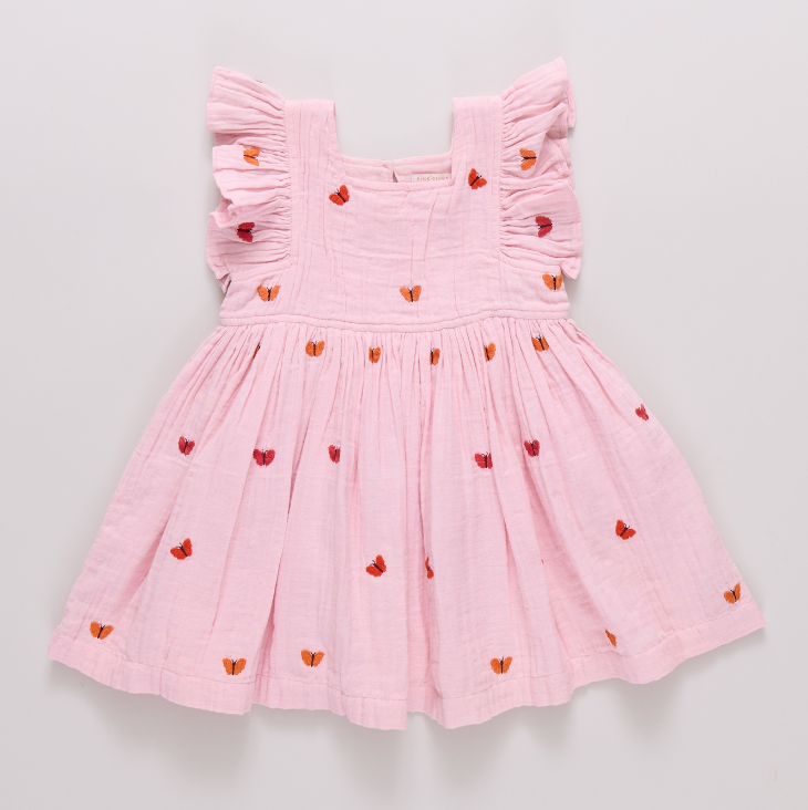 Elsie Dress | Butterfly Embroidery