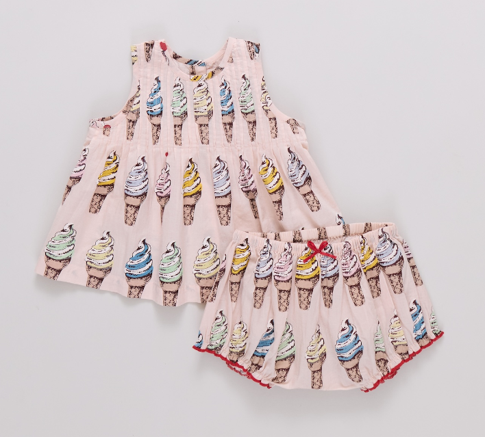 Baby Jaipur 2 Piece Set | Pink Soft Serve