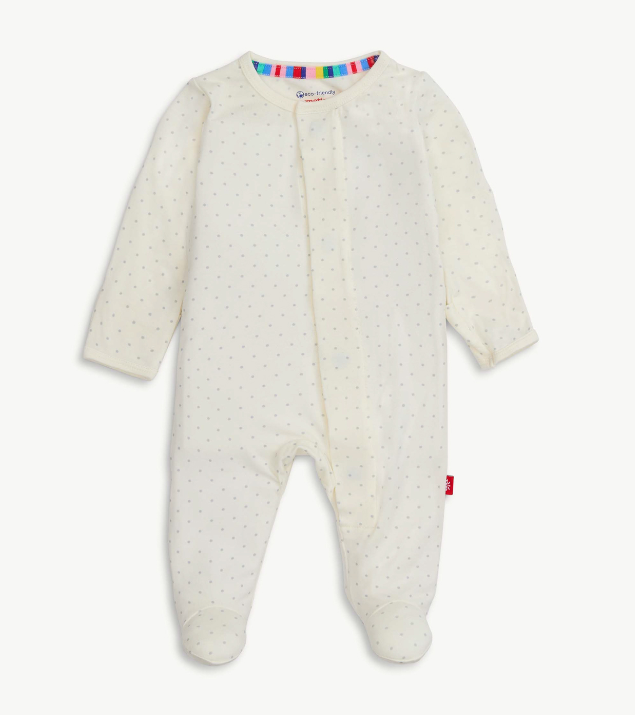 Pin Dot Cream Modal Magnetic Footie