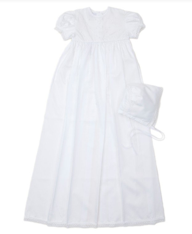 Annalise Christening Convertible Gown & Hat Set
