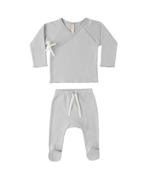 Wrap Top and Pant Set | Sky