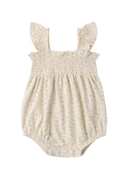 Smocked Ruffle Sleeve Romper | Ditsy