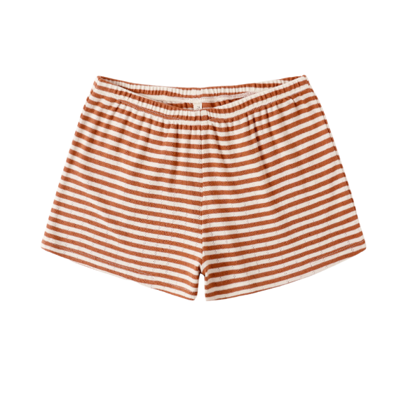 Pointelle Shorts | Poppy Stripe