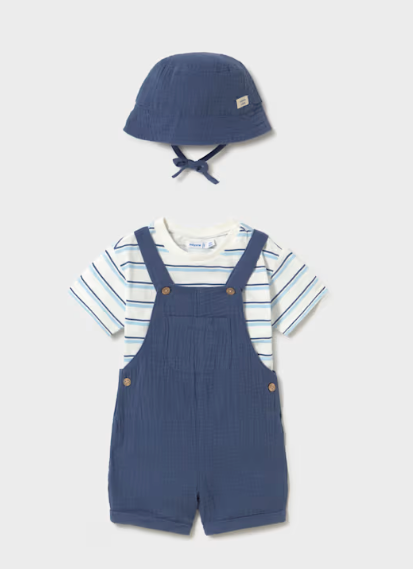 Ocean Short Romper Set w/Hat