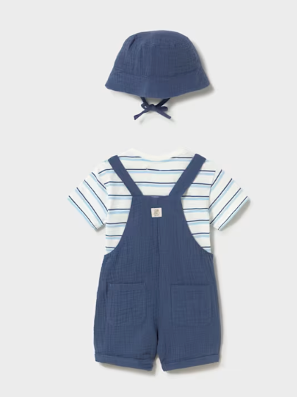 Ocean Short Romper Set w/Hat
