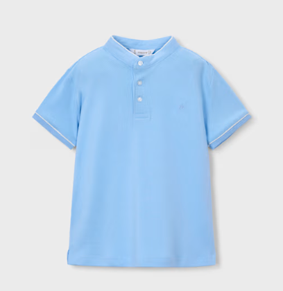 Sky Blue Henley Polo | 3012