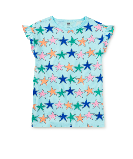 Starfish Flutter Sleeve Shift Dress