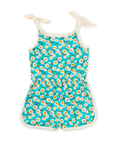 Tie Shoulder Sporty Romper