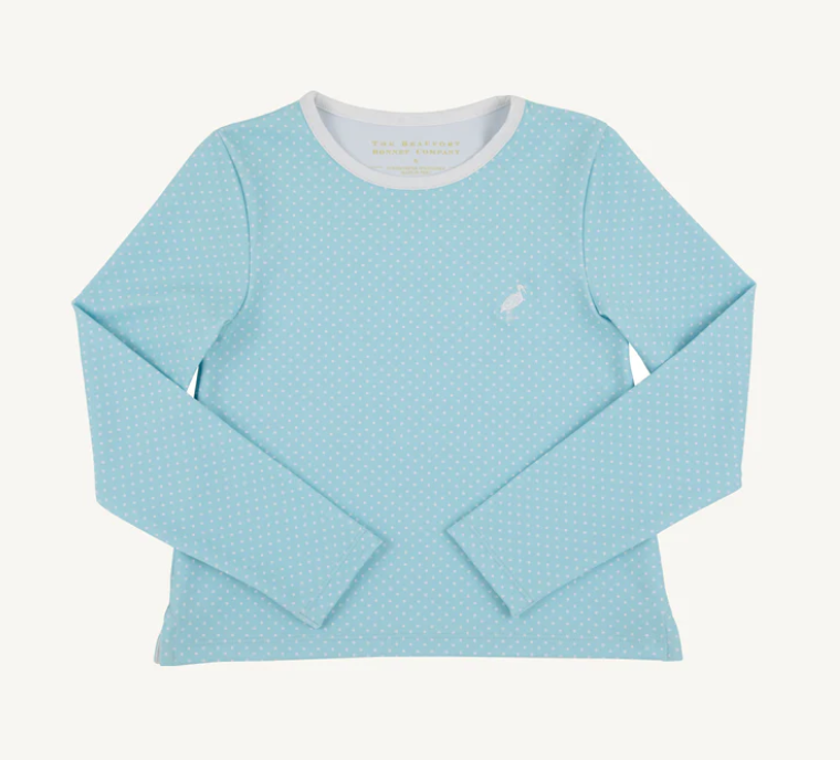 Prepletic Pammy Performance Top |  Belhaven Blue Microdot