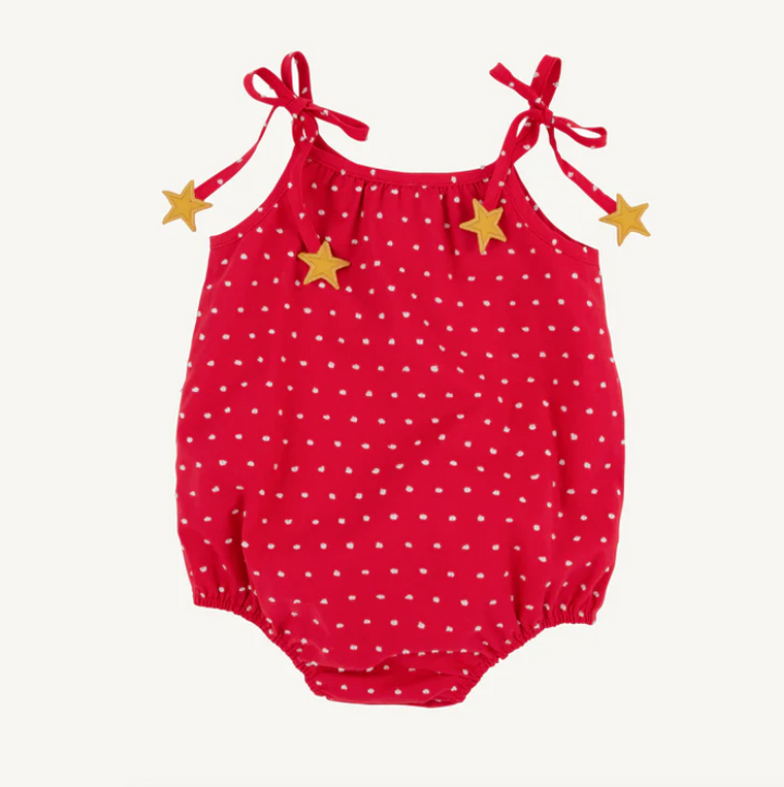 Junie B Bubble Pima | Richmond Red Dallas Dot w/Star Ties
