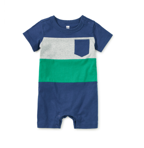 Colorblock Baby Romper