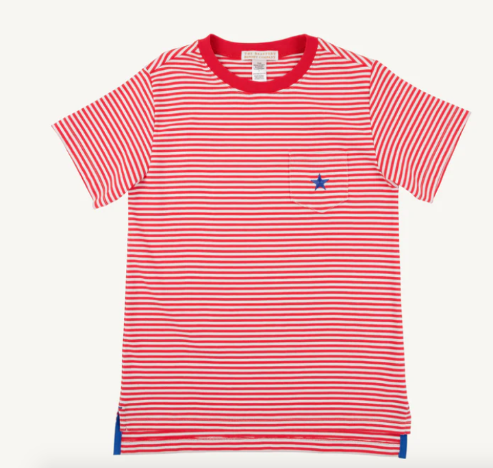 Carter Crewneck | Richmond Red Stripe with Star