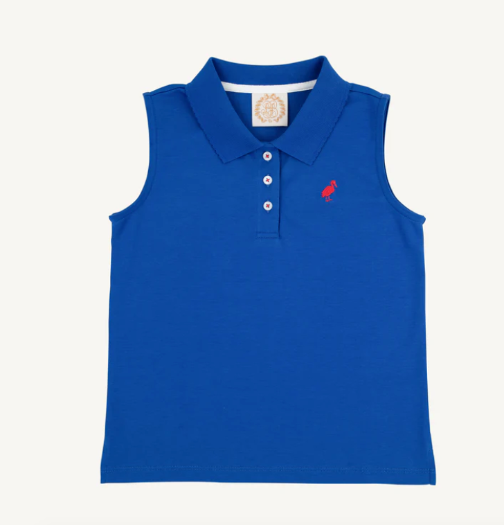 Anna Price Sleeveless Polo | Rockefeller Royal Blue