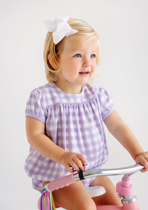 Blythe Bubble Pima  | Lauderdale Lavender Gingham