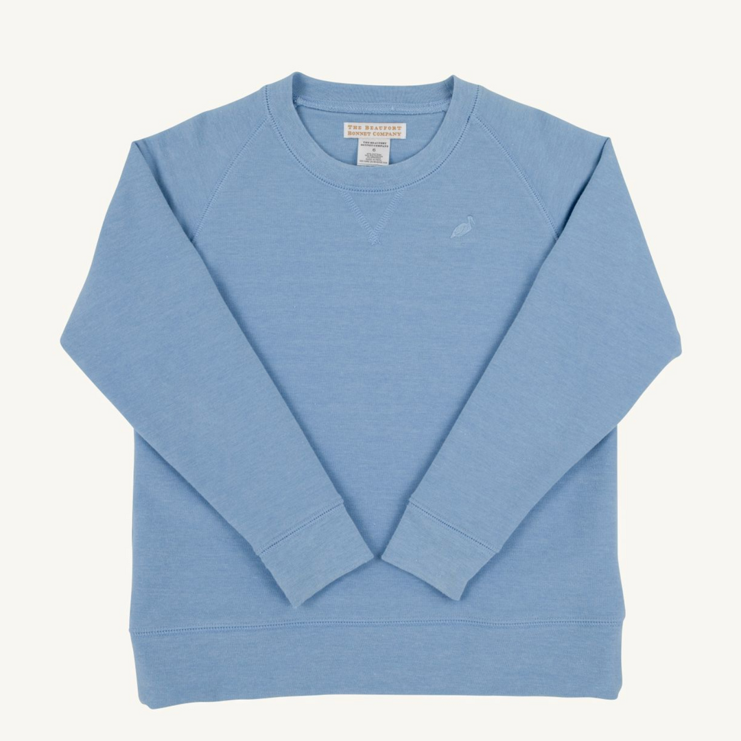 Cassidy Comfy Crewneck | Heathered Barrington Blue