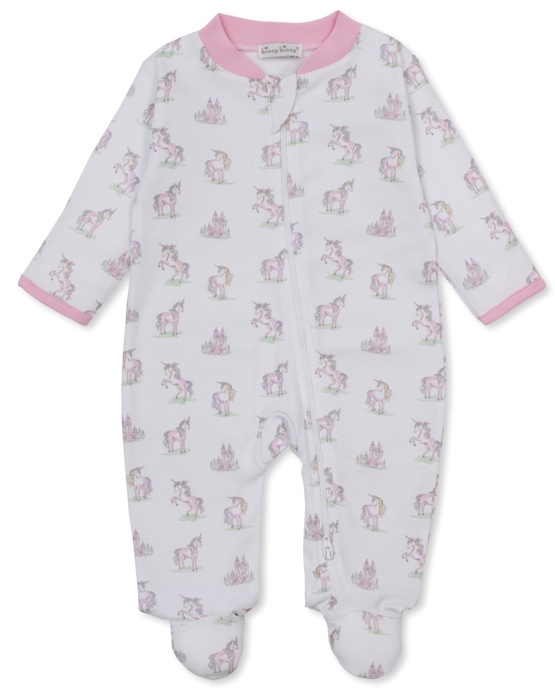 PJs Magical Unicorn Zipper Footie