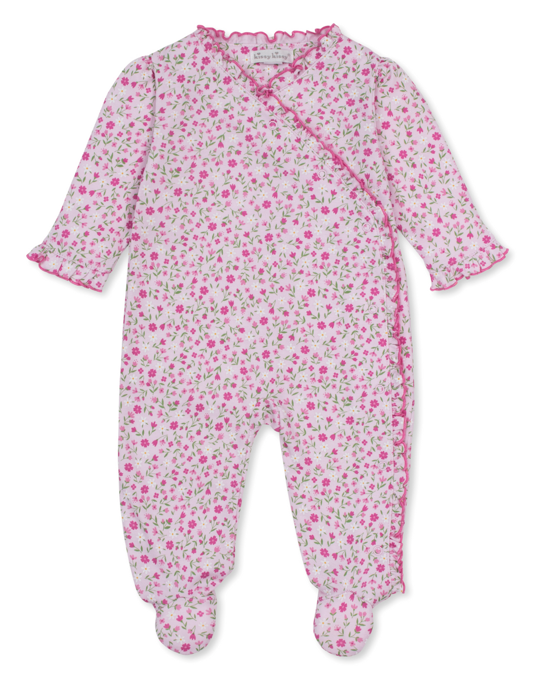 Pink Floral Footie