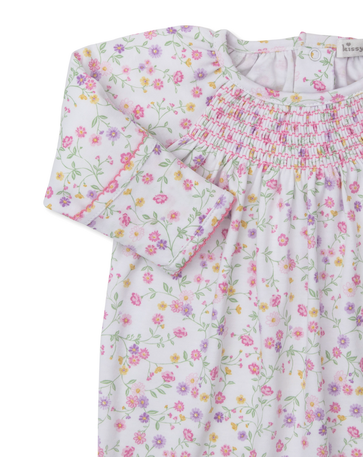 Autumn Gardens Smocked Footie