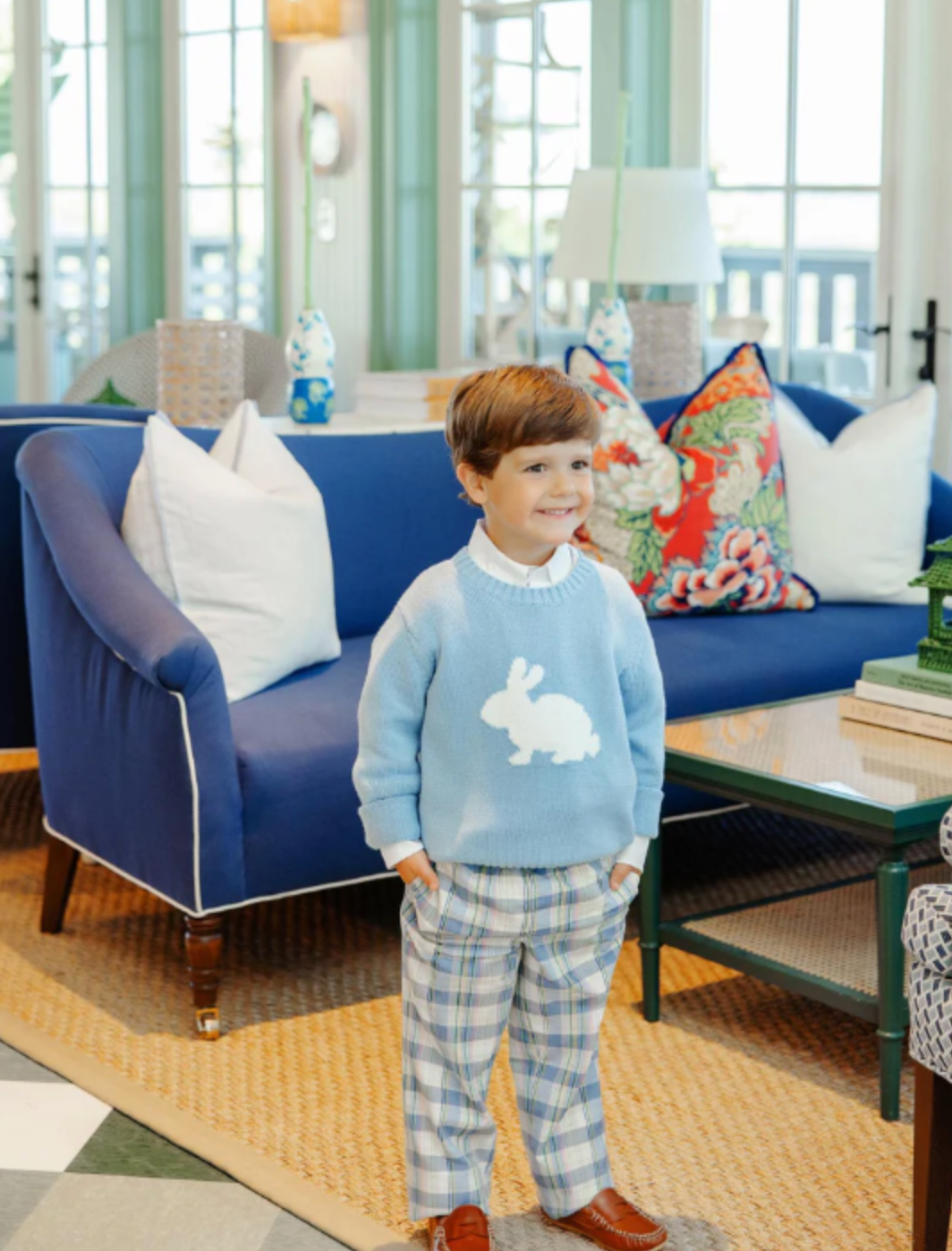 Seaton Intarsia Sweater | Sarasota Sky/Bunny