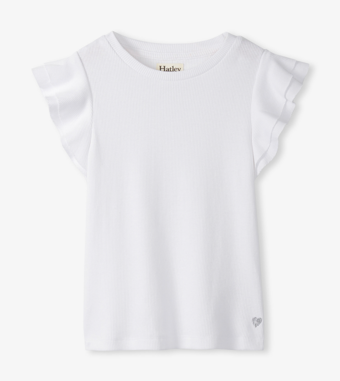 White Ruffle Sleeve Tank