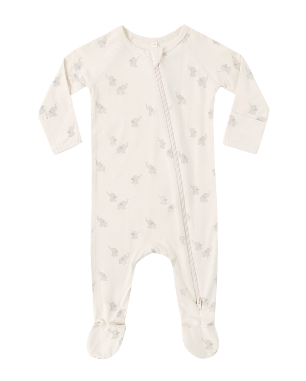 Bamboo Zip Footie | Elephants