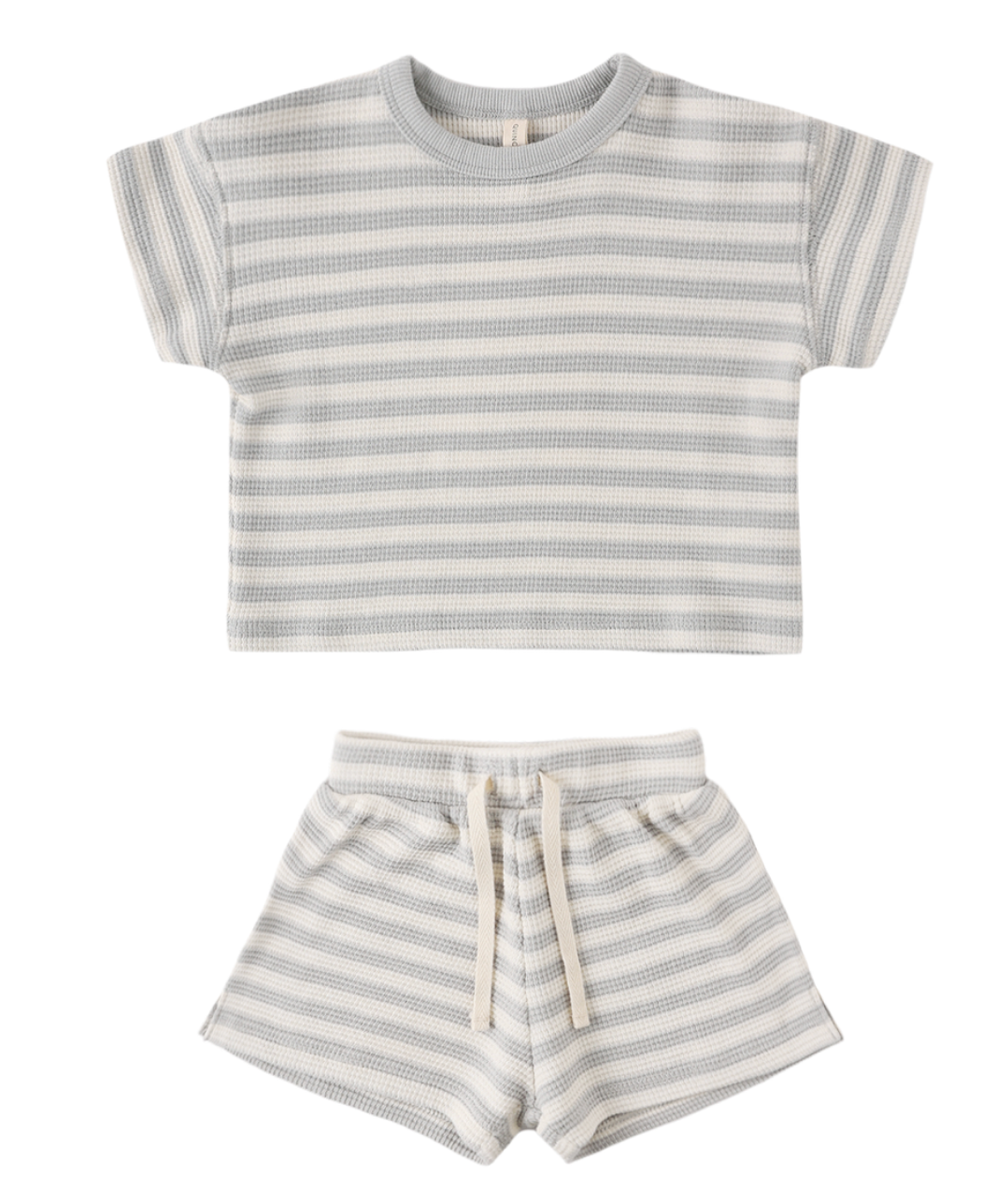 Waffle Tee + Short Set | Sky Stripe
