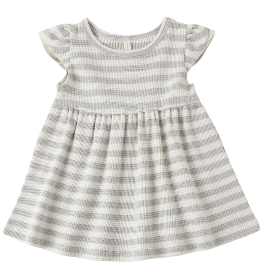 Flutter Sleeve Dress | Sky Stripe