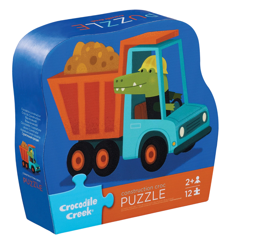 12 pc. Mini Puzzle | Construction Zone Croc