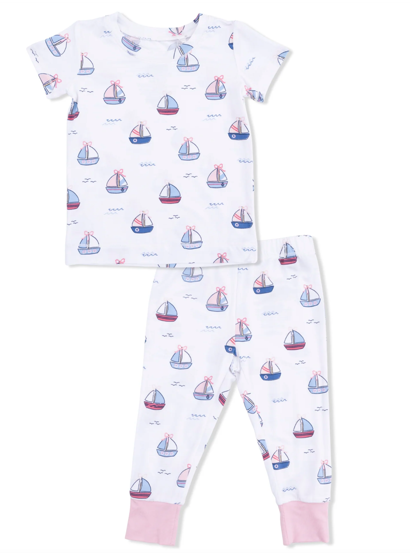 Loungewear Set | Bubbly Sailboats Pink