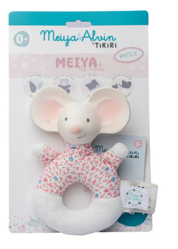 Meiya the Mouse Soft Rattle & Teether