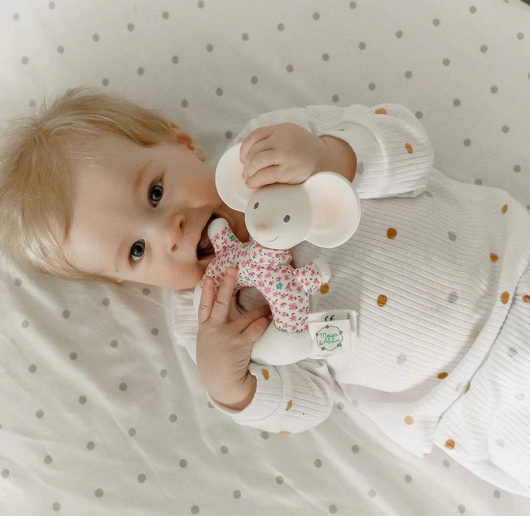 Meiya the Mouse Soft Rattle & Teether