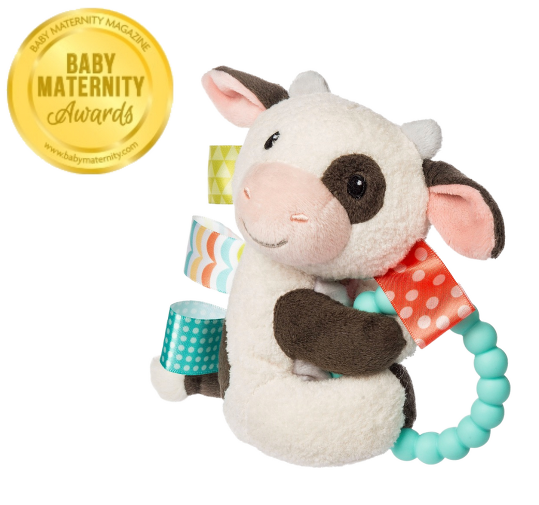 Taggies Buttercup Cow Teether Rattle