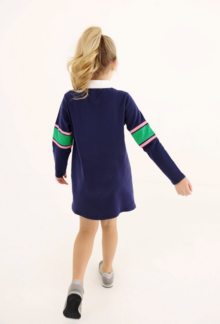 Rollins Rugby Dress | Nantucket Navy/