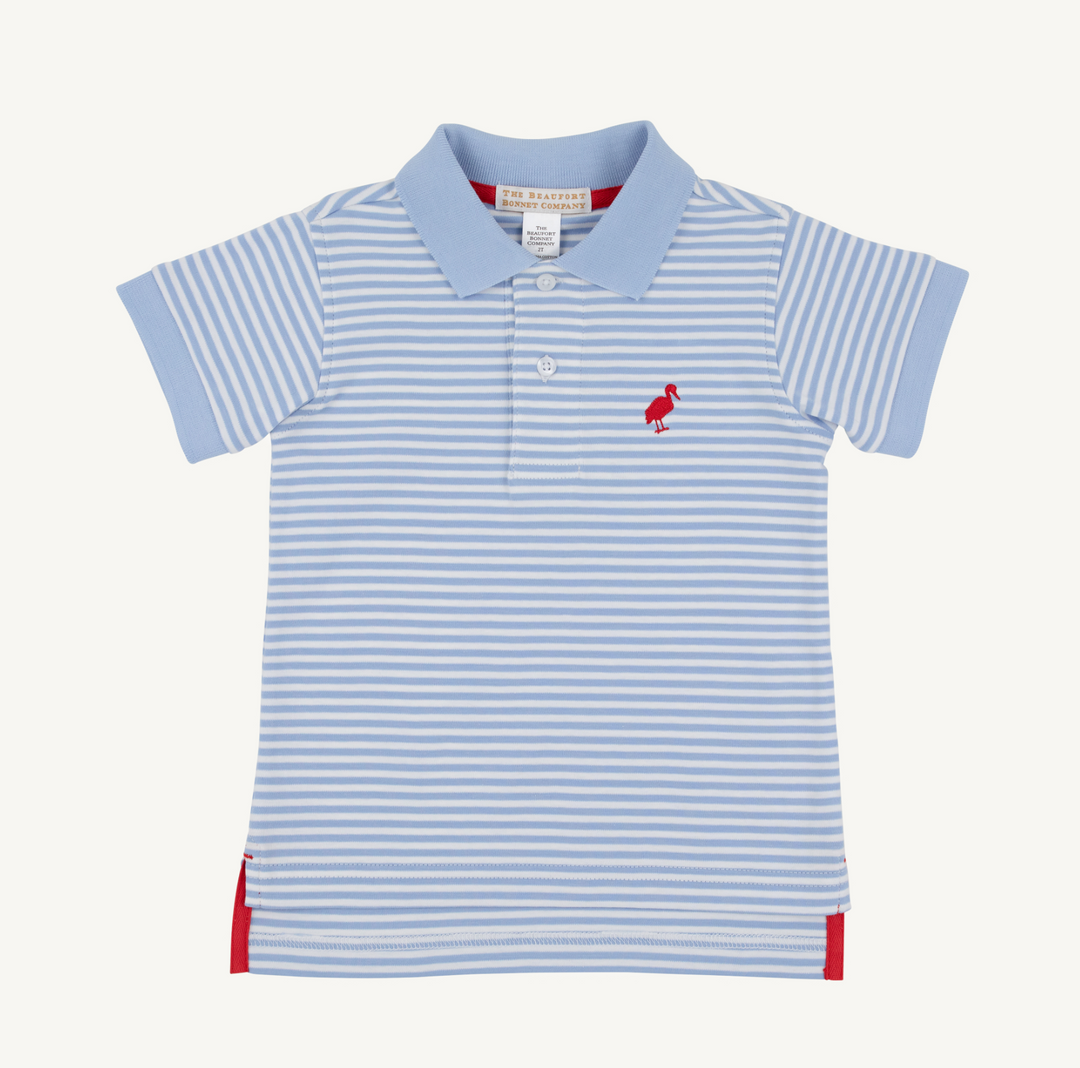Prim and Proper Polo | Beale Street Blue Stripe