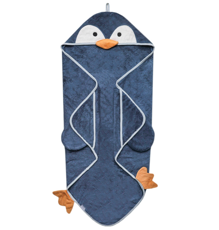 Character Bamboo Hooded Towel | Pebbles