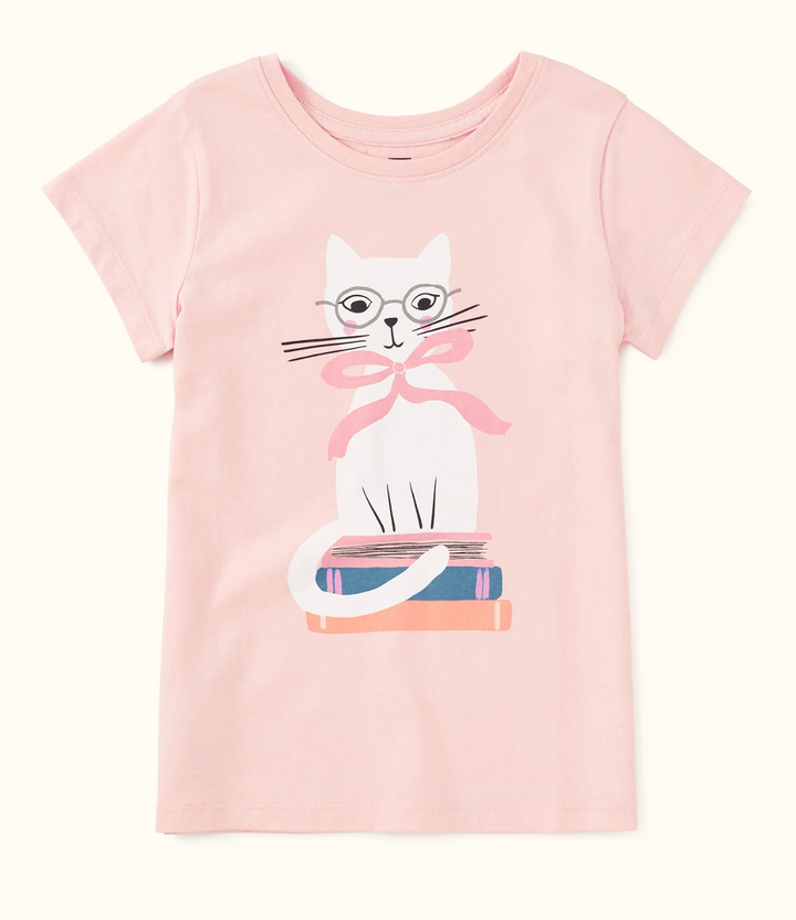Book Cat Graphic Tee