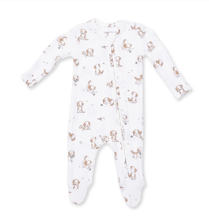 Two Way Zipper Footie | Explorer Puppy Blue