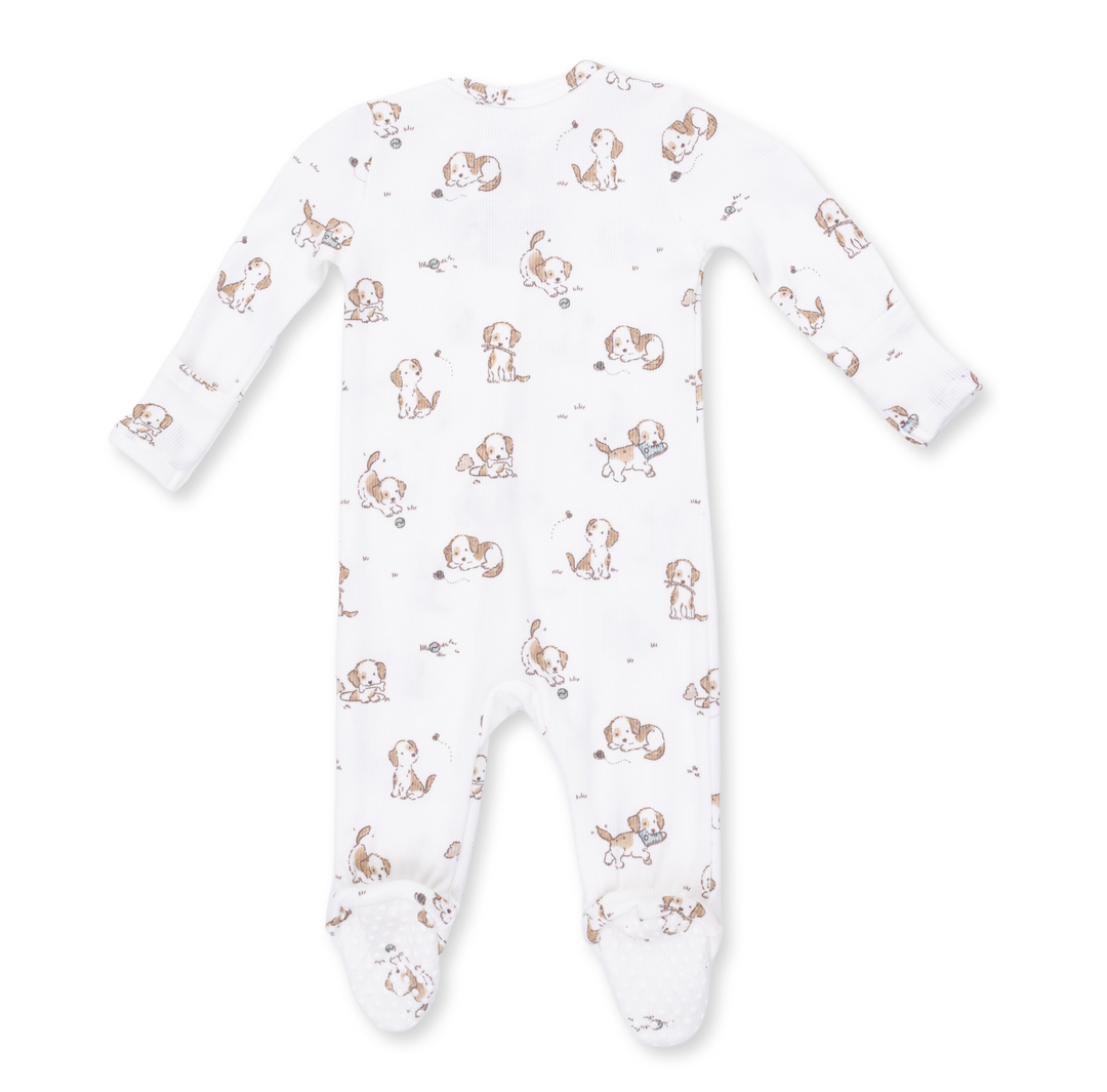 Two Way Zipper Footie | Explorer Puppy Blue