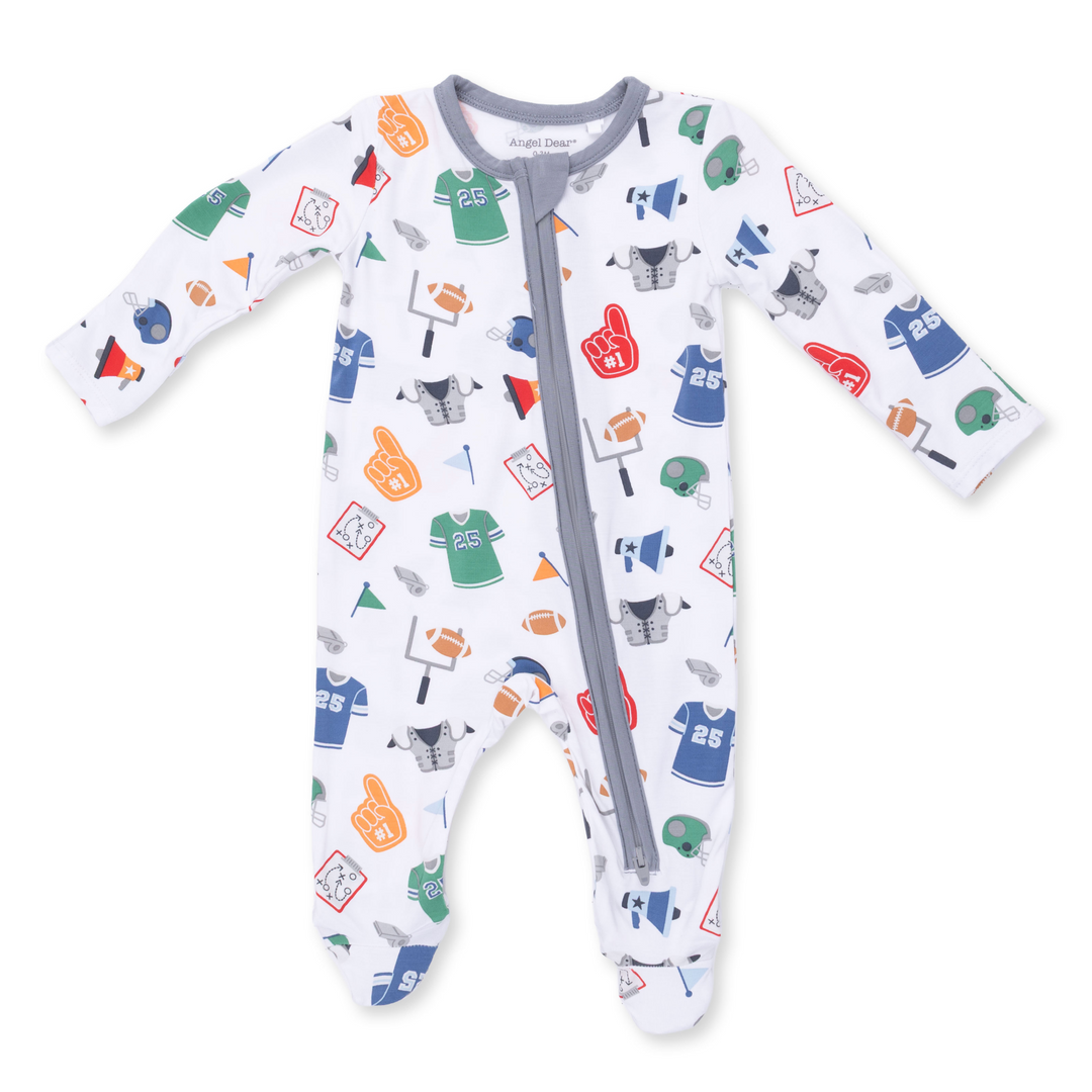 Two Way Zipper Footie | Game Day