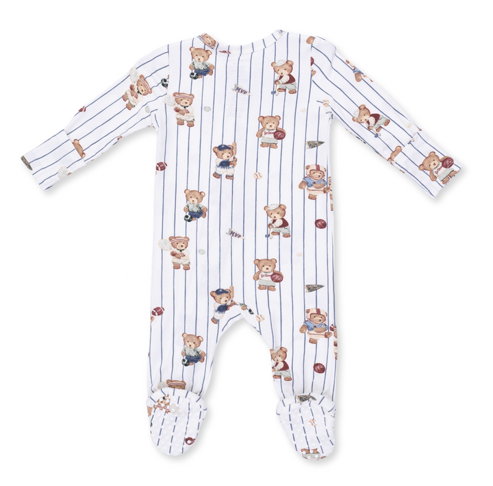 Two Way Zipper Footie | Mixed Sports Bears