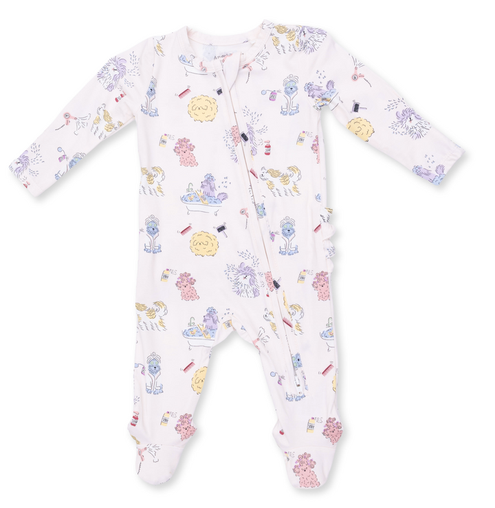 Two Way Zipper Ruffle Footie | Spa Dogs