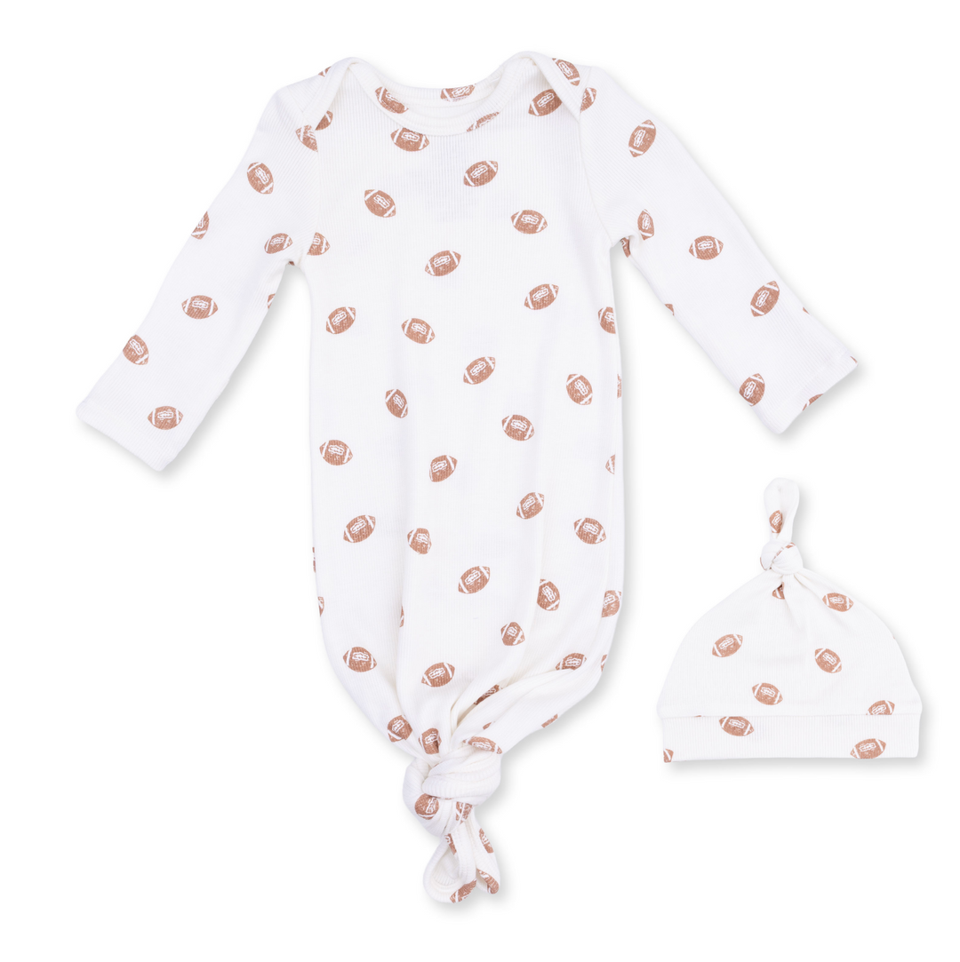 Knotted Gown and Hat Set | Mini Footballs